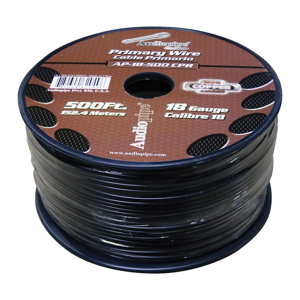 + PINK 500 FT PRIMARY REMOTE POWER WIRE 100% COPPER 18 GAUGE BLUE 500 FT