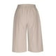 thumbnail image 5 of Pantalones informales para mujer Pantalones cortos con cintura elástica y cordón - Cómodos para el día a día en primavera, verano y otoño, 5 of 6