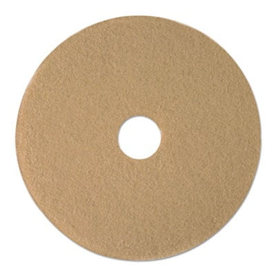 Boardwalk Tan Burnishing Floor Pads, 19" Diameter, 5/Carton -BWK4019ULT