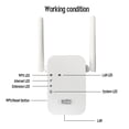 thumbnail image 4 of Extensor de WiFi, extensor de rango WiFi de 300 m y 2,4 G, amplificador de Internet inalámbrico, repetidor de señal inalámbrica con puerto Ethernet, amplía Internet WiFi para dispositivos Akmoler, 4 of 9