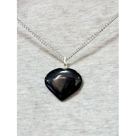 Hijet Black Tourmaline Heart Shape pendant/Necklace/Amulet/Locket For Unisex,Crystal Jewelry,Gift Item