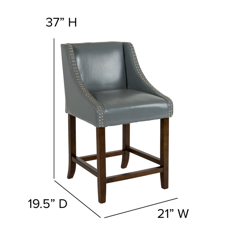 Flash Furniture Carmel Transitional Faux Leather Counter Stool