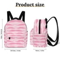 thumbnail image 2 of Pink Mustache Pattern Small Backpack Cute Mini Backpacks For Woman Lightweight Daypacks, 2 of 8