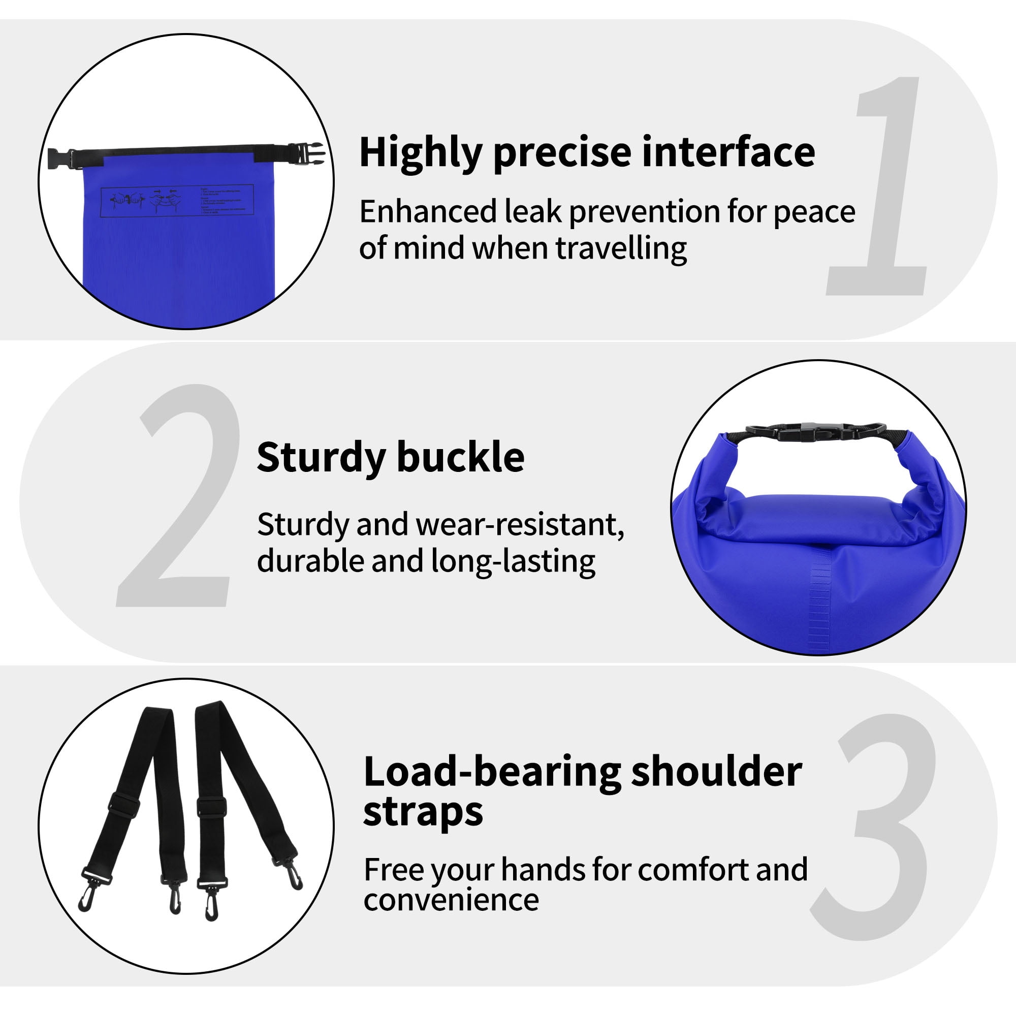 Unique Bargains Durable Waterproof Dry Bag Dark Blue
