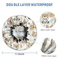 thumbnail image 3 of Shower Caps,Cartoon Corgi Waterproof Shower Cap for Women 4 Pieces,Double Reusable Hair Cover for Shower PEVA Elastic Stretch Hem, 3 of 7