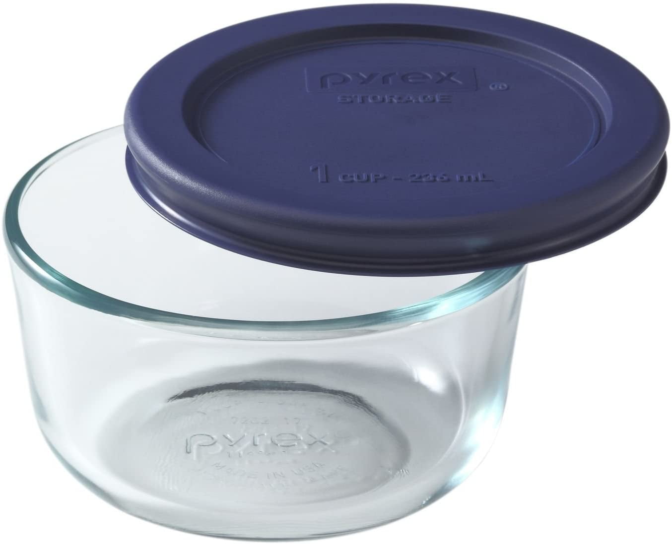 Pyrex 7202-PC Round 1 Cup Storage Lid for Glass Bowls 1, Cobalt Blue 