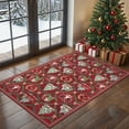 thumbnail image 3 of KUETH Christmas Runner Rugs 2x3 Machine Washable Non Slip Red Rugs for Kitchen,doorways and Hallway Decor, 3 of 8