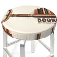 thumbnail image 3 of Xecao Books Key To Knowledge Print Stool Covers Offer Stylish, Washable Protection for PU Round Bar Stools, Perfect for Home or Commercial Use.-, 3 of 7