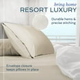 thumbnail image 6 of Hotel Sheets Direct Pillowcase Set – 2 King Cooling Pillow Cases - 20 x 40 Inch Bamboo Derived Covers – White, 6 of 8