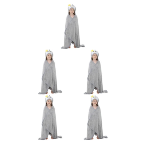 Sonducket Niños portátiles Chinlon Toalla de baño con capucha Fiesta en la piscina Absorbente de agua Estilo de dibujos animados Adorable Type2 NO2