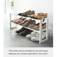 thumbnail image 6 of Yamazaki Home Expandable Shoe Rack - Two Sizes, White, Steel, Double, Holds 6 to 12 shoes, Expandable, 6 of 7