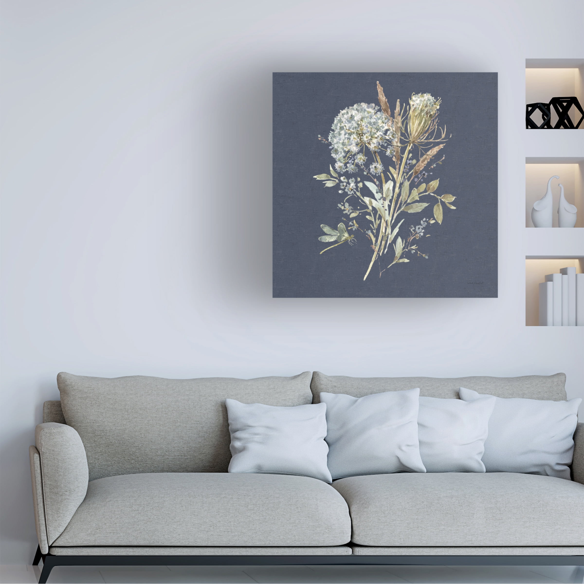 Lisa Audit 'Bohemian Blue 05 on blue' Canvas Art