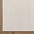 thumbnail image 5 of Well Woven Leifen Ivory Indoor / Outdoor Flat Weave Pile Solid Color Pattern Area Rug 5x7 (5'3" x 7'3"), 5 of 10
