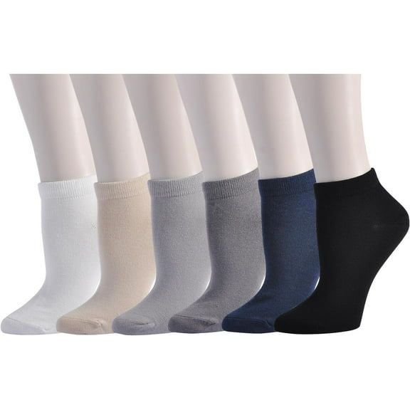 Ankle Socks for Women Thin Viscose Bamboo Ankle Socks Seamless Toe Low Cut No Show Socks Lightweight 3/6 Pack