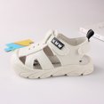 thumbnail image 4 of LoyisViDion Toddler Shoes Clearance Toddler Little Baby Kids Boys Girls Cartoons Shoes Anti-Kick Non-Slip Shoes Sandals White 9-12Months, 4 of 7