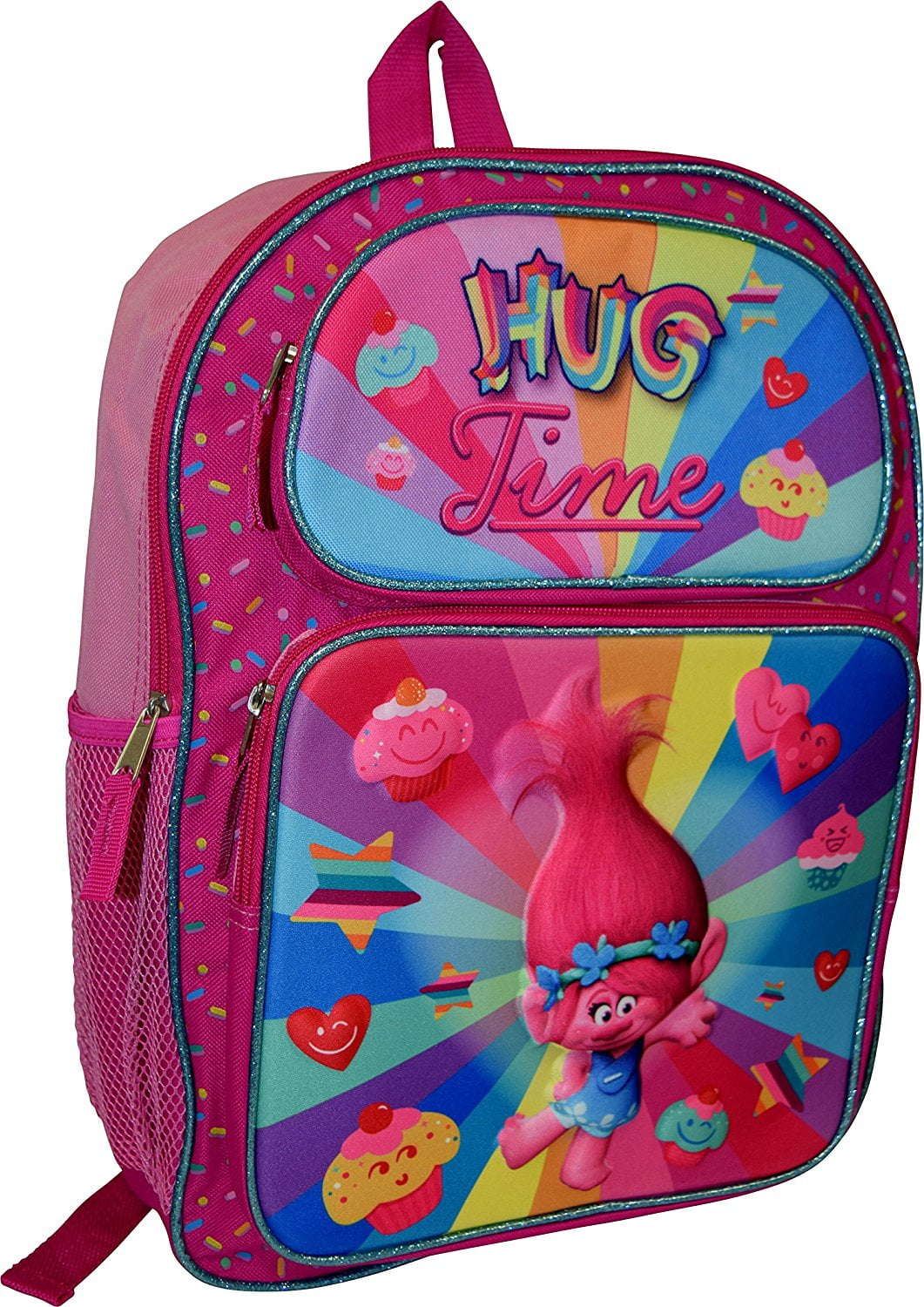 Dreamworks Trolls Poppy 18/" Rolling School Backpack NEW