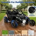 thumbnail image 4 of Wisairt 24V Ride on Toys 4WD Ride on Cars with Remote Control, 2 XL Seater Electric Car for Kids, Power Car Wheels, UTV w/ 4 Motors, Music, Lights, 3 Speeds, Black, 4 of 11