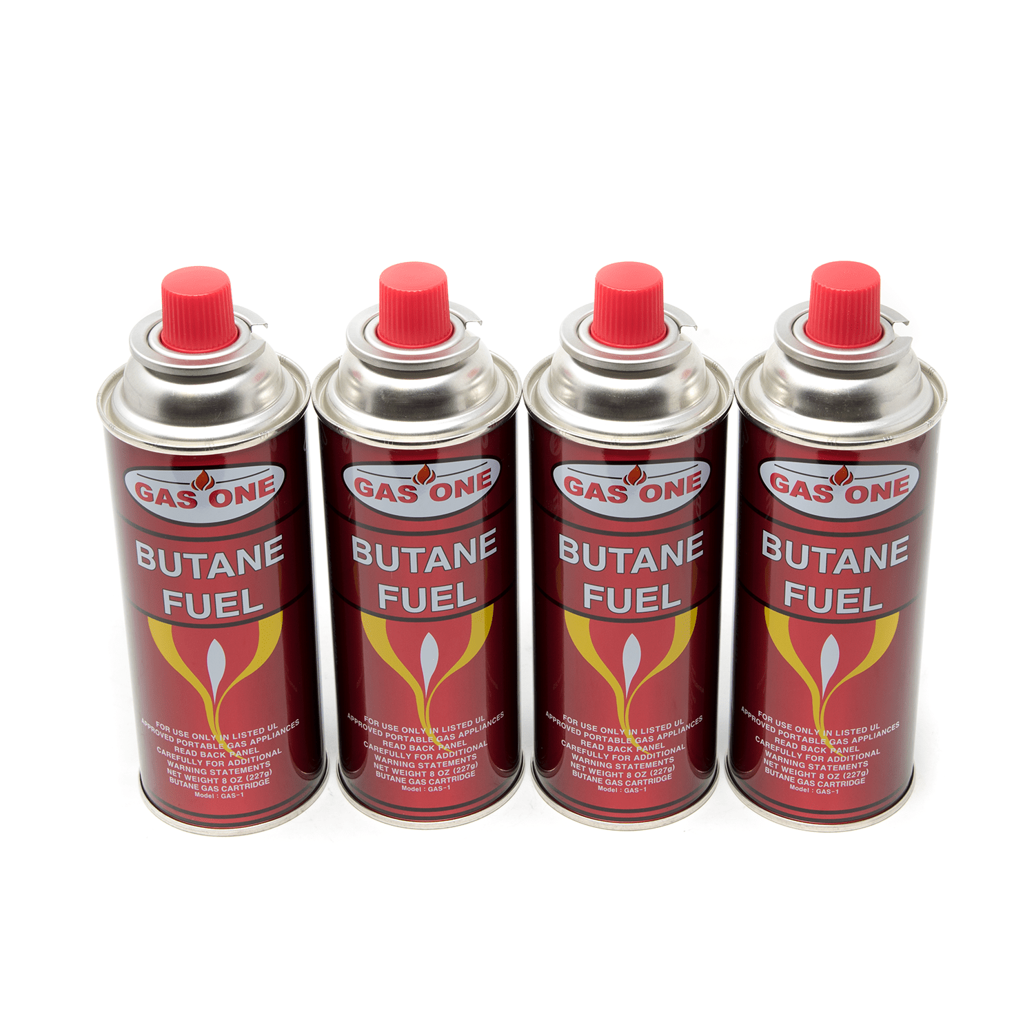 GasOne Butane Fuel Canister for Camping Stoves (4 Pack)