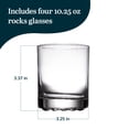 thumbnail image 3 of Libbey Aspen Double Old Fashioned Glasses Set of 4, 10.5 Oz, Clear, Retro Rocks Glasses, Bar Glassware for Bourbon, Cocktails, and More, 3 of 6