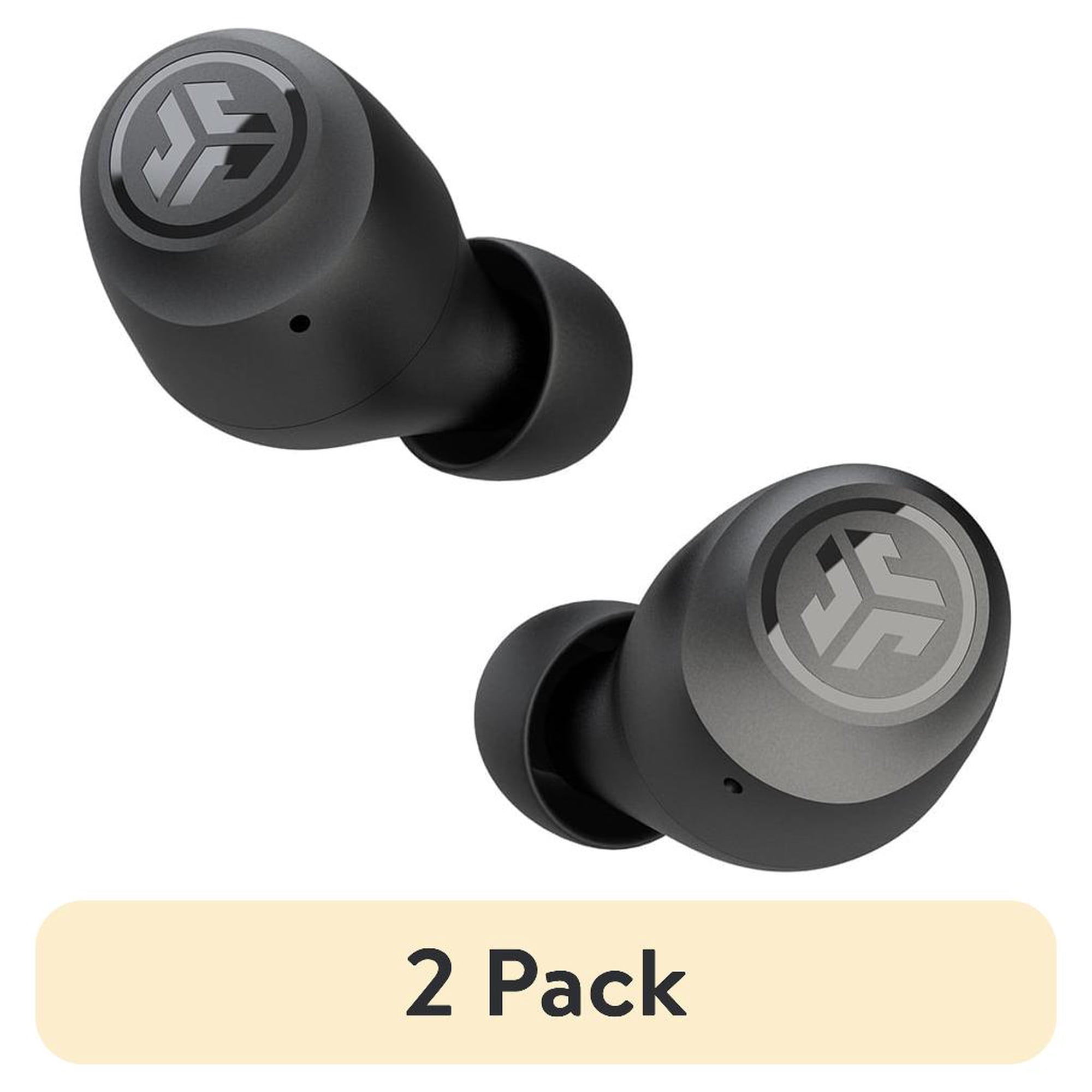(2 pack) JLab Go Air Pop Bluetooth Earbuds, True Wireless with Charging Case, Black