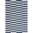 thumbnail image 1 of Unique Loom Decatur Striped Area Rug 2' 2 x 3' Rectangle Navy Blue/Ivory, 1 of 1