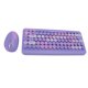 thumbnail image 1 of Combo de Teclado y Ratón Inalámbricos de 2.4g, Juego de Teclado y Ratón con Teclas Redondas Retro para el Hogar y la Oficina Con Configuraciones de DPI Ajustables, enchufe -entape, 1 of 7