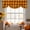 PitchBlack,PumpkinOrange,Charcoal,Rust, variant on Red Green Checkered Tie Up Valance Curtains for Windows, Kitchen Curtains Window Treatments, Farmhouse Vintage Rustic Plaid Short Window Shades Valances for Bedroom Bathroom Cafe 54"x18"