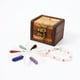 thumbnail image 1 of Nvzi Juego de piedras de cristal en caja de madera, kit de piedras preciosas y cristales, 1 of 5