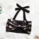 thumbnail image 2 of Conjunto de Bikini para niña bebé, traje de baño de rayas brillantes, Tops Halter para niños, pantalones cortos de cintura alta, traje de baño, ropa de playa, 0-3 meses, marrón Feliz Sencillez, 2 of 5