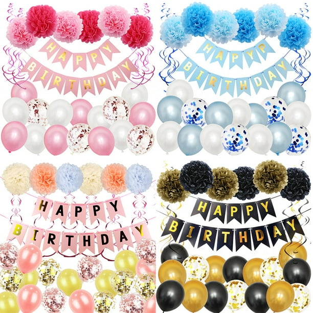 Lot de 26 Ballons Party Supplies, déco de fête Kit d'anniversaire