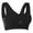 Black, variant on Women Plus Size Mesh Sport Bras Seamless Wide Strap Wirefree Mesh Everyday Bra Breathable Full Coverage Raceback Bras for Running Yoga Cycling