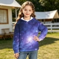 thumbnail image 3 of qelini Hooded Pullover Sweatshirt Kids 3-14 Years Long Sleeve Warm Fall Winter Top with Kangaroo Pockets Print Cloths for Daily Outdoor Home Wear, 3 of 6