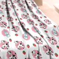 thumbnail image 3 of White Cow Milk Strawberry Pattern Blanket,Comfortable Soft Lamb Wool Throw Blanket,All Season,Warm Lightweight Blankets for Sofa Bed Couch Living Room Chair,40"x50", 3 of 4