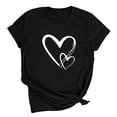 thumbnail image 2 of Puyaiuu Dog Mom Shirts for Women Dog Lover Tshirts Cute Paw Love Heart Print Tee Tops Gift, 2 of 6