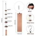 thumbnail image 5 of Lingsida Copper Wind Chimes for Outside, 37" Temple Windchimes Outdoors with 5 Bells, Memorial Wind Chime Gifts for Home Yard Patio Backyard Decoration, Bronze, 5 of 8