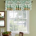 thumbnail image 3 of St Patricks Day Curtain Valances for Windows, Kitchen Valance Window Treatments Panel 2 Pack, Green Shamrock Spring Watercolor Gnomes Beige Rod Pocket Short Curtains for Bathroom Bedroom 42 x 18 Inch, 3 of 8