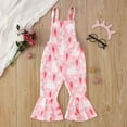 thumbnail image 2 of TOOYOU Girls Romper Easter Sleeveless Cartoon Prints Tops Bottoms Jumpsuit Breathable Playsuit Bodysuits For Toddler ,Size 18-24 Months Pink, 2 of 8
