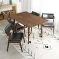 thumbnail image 4 of Ascanor Modern Solid Wood Walnut Kitchen & Dining Room Table and Chairs for 4, 4 of 6