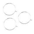 thumbnail image 3 of COMPUKAS 100Pcs Plated 30x25mm Glass Circle Hoop Findings for Wedding Party Jewelry Making, 3 of 6