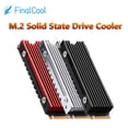 thumbnail image 2 of FinalCool M.2 SSD NVMe Heat Sink M2 2280 Solid State Hard Disk Heatsink Aluminum Alloy Radiator with Thermal Pad for Desktop PC Red B, 2 of 6