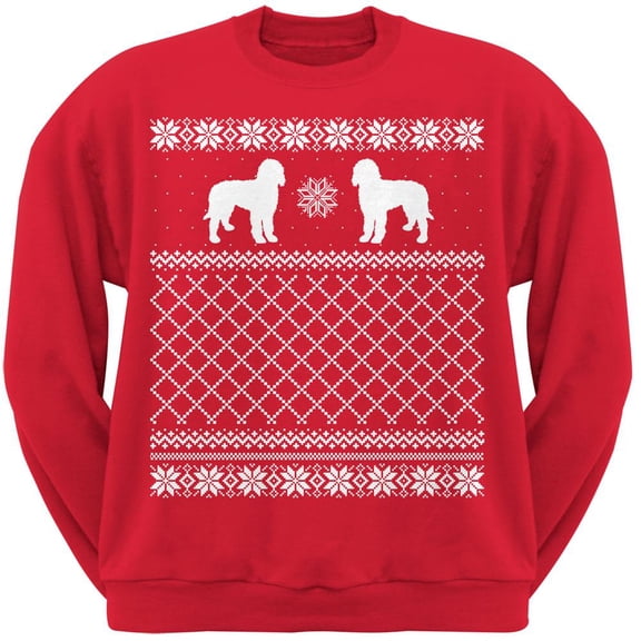 Goldendoodle Red Adult Ugly Christmas Sweater Crew Neck Sweatshirt