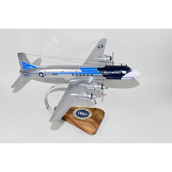 Air Force One 'The Independence' VC-118a Model, 1/78th Scale, Mahogany, DC-6
