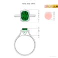thumbnail image 5 of ANGARA Lab Grown Cushion Rectangular Emerald Halo Engagement Ring for Women in 14K White Gold (Size-8x6mm) | May Birthstone, Birthday, Anniversary, Jewelry Gift for Women | Lab-Grown Emerald Ring, 5 of 8