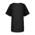 thumbnail image 7 of SAYFUT Womens Tops V Neck T Shirt Rolled Sleeve Side Split Tunic Tops Summer Ladies Fitness Casual T-Shirt,Black Plus Size S-3XL, 7 of 7