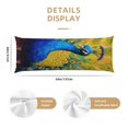 thumbnail image 2 of KLL Ultra Soft Microfiber Body Pillow Cover/Pillowcases 20"x54" with Hidden Zipper Closure-Peacocks, 2 of 5