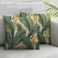 thumbnail image 3 of Leisuo Tropical Palm Leaves Throw Pillow Case - Banana Jungle Leaf Seamless Floral Pattern - Home Sofa Decorative white, 3 of 5