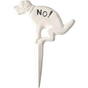 "No Pooping" Yard Sign - Cast Iron, Antique White