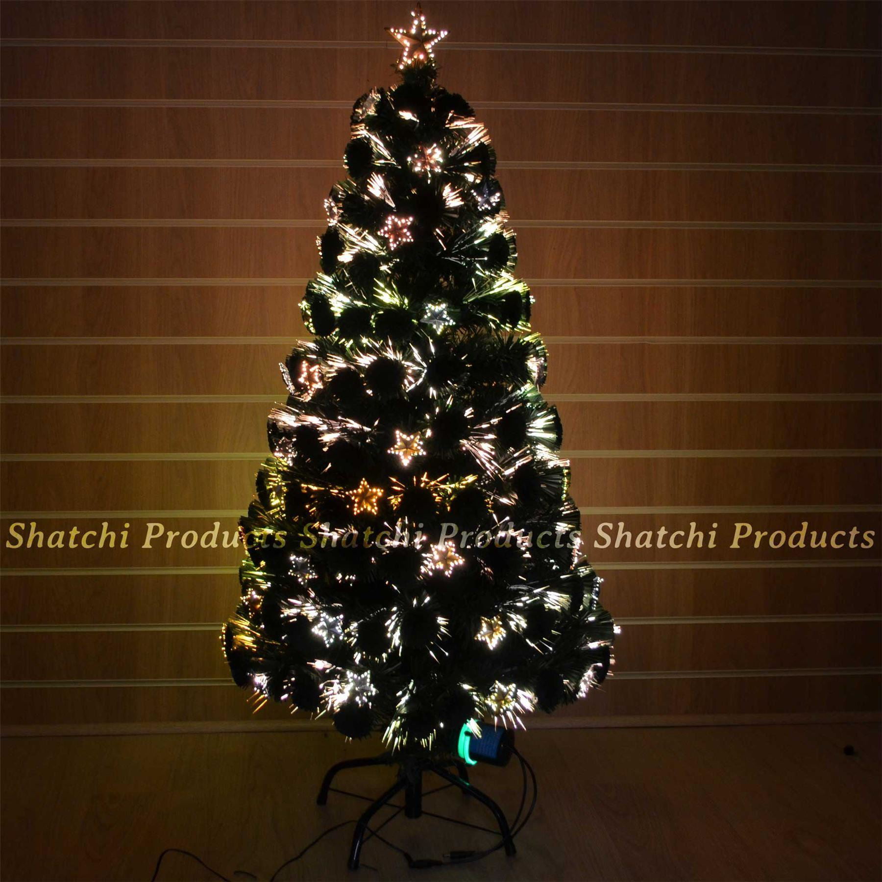 Traditional Festive Multi Led Fibre Optic Prelit Christmas Tree 2ft 3ft 5ft 