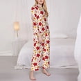 thumbnail image 3 of Sigee fall laef Maple for Women’s Pajama Sets Long-Sleeved Pjs Sets for Women 2 piece Sleepwear-Medium, 3 of 7