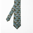 thumbnail image 2 of Necktie, Abstract Structures, 3.7", Army Green and Pale Taupe, by Ambesonne, 2 of 4